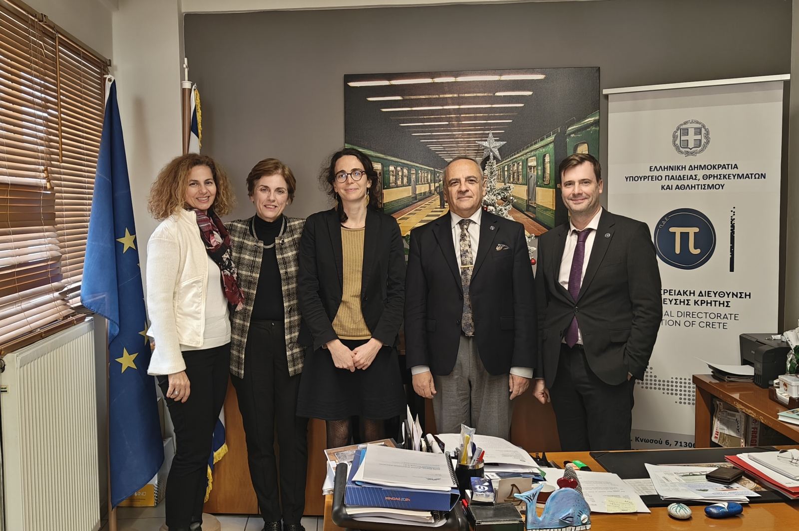 pde-kritis-gallikoi.jpg Επίσκεψη Γαλλικών Εκπαιδευτικών Φορέων στην Περιφερειακή Διεύθυνση Εκπαίδευσης Κρήτης