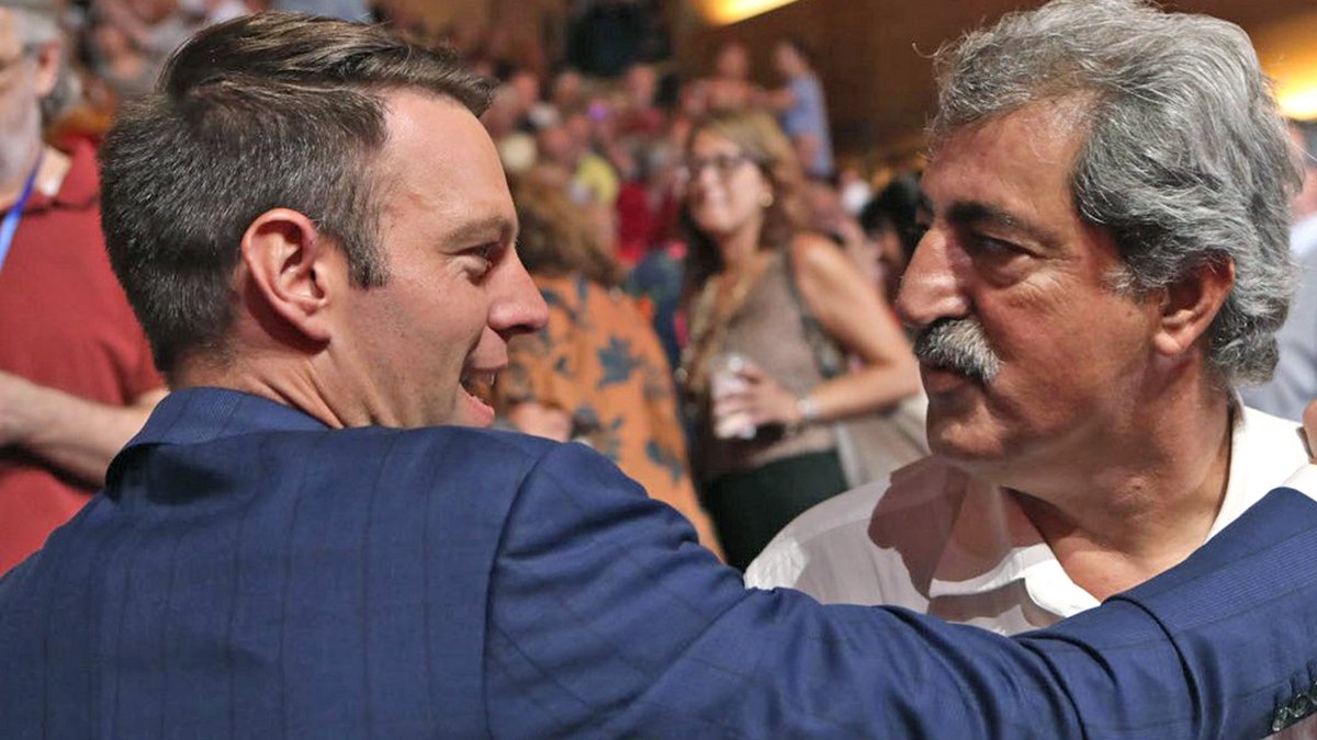 polakis-kasselakis.jpeg Ο Στέφανος Κασσελάκης με τον Παύλο Πολάκη συζητούν