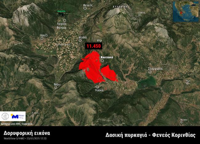 feneos_fire_meteo_gr_noa.jpg Η φωτιά που σάρωσε από την Τρίτη τον Φενεό Κορινθίας