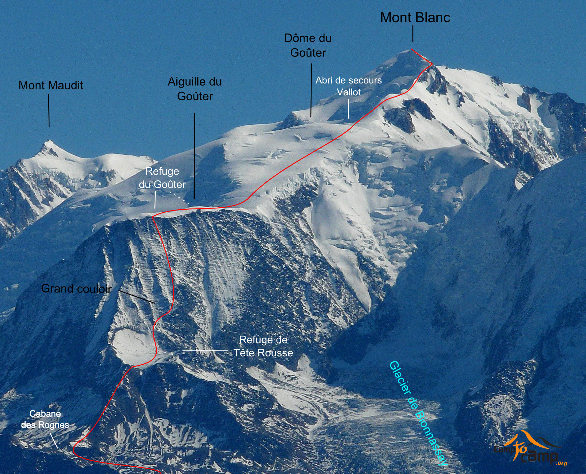 mont_blanc_-_gouter_route.jpg Το επικίνδυνο σημείο Goûter βρίσκεται στη δημοφιλέστερη διαδρομή προς την κορυφή του Mont Blanc.