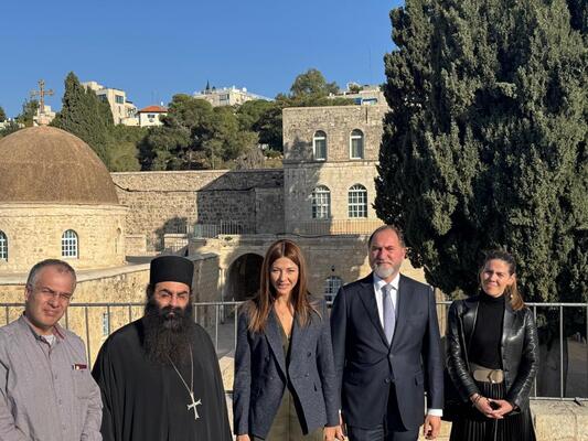 Σοφία Ζαχαράκη στα Ιεροσόλυμα