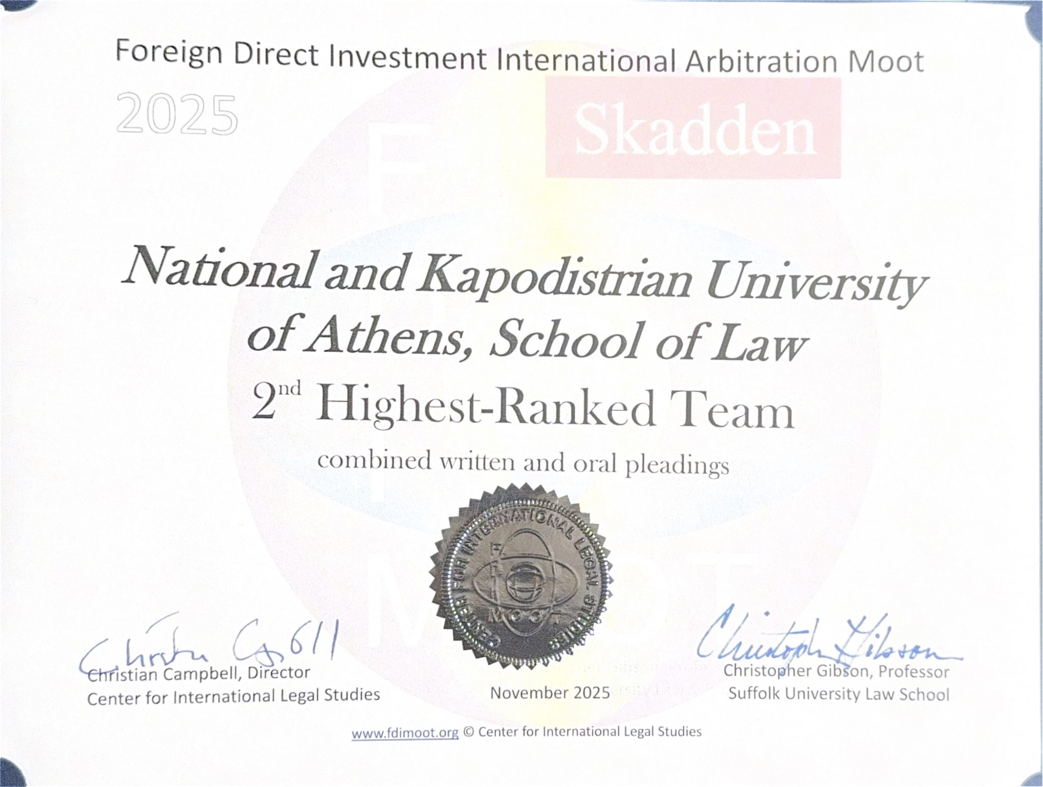 Foreign Direct Investment International Arbitration Moot 2025