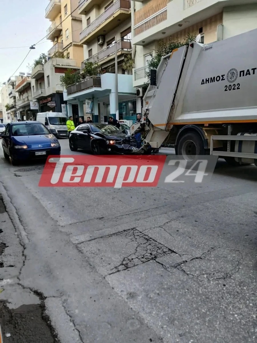 Τροχαίο με απορριμματοφόρο στην Πάτρα