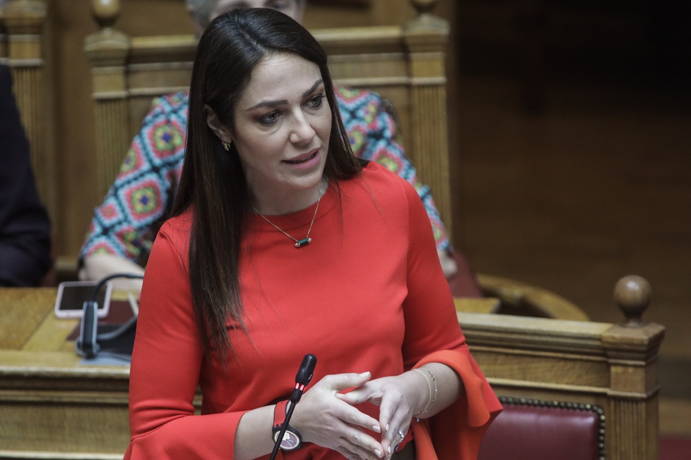 Η υπουργός Κοινωνικής Συνοχής και Οικογένειας, Δόμνα Μιχαηλίδου