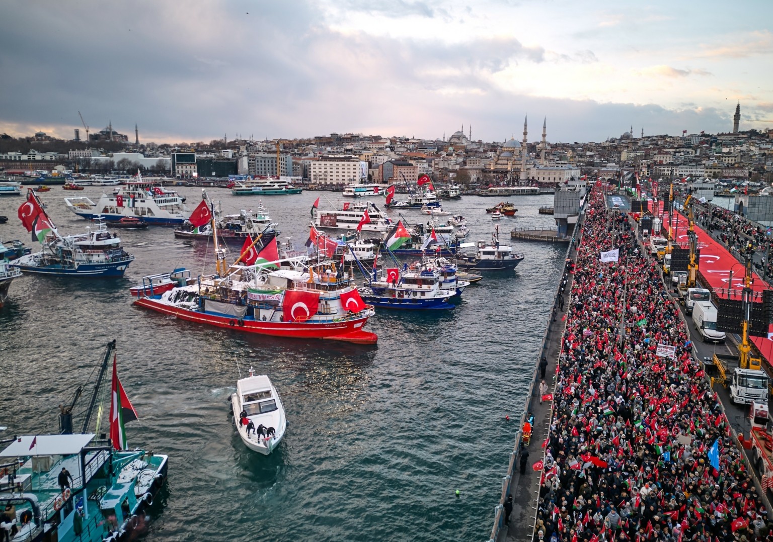 Διαδήλωση για τη Γάζα στην Κωνσταντινούπολη