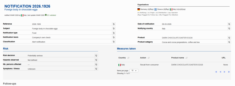 ανάκληση προϊόντος 