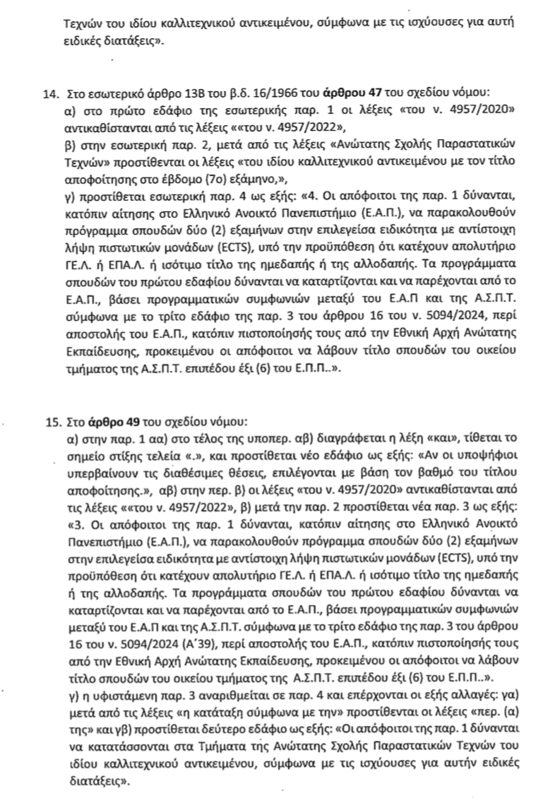 Νομοτεχνικές παρεμβάσεις