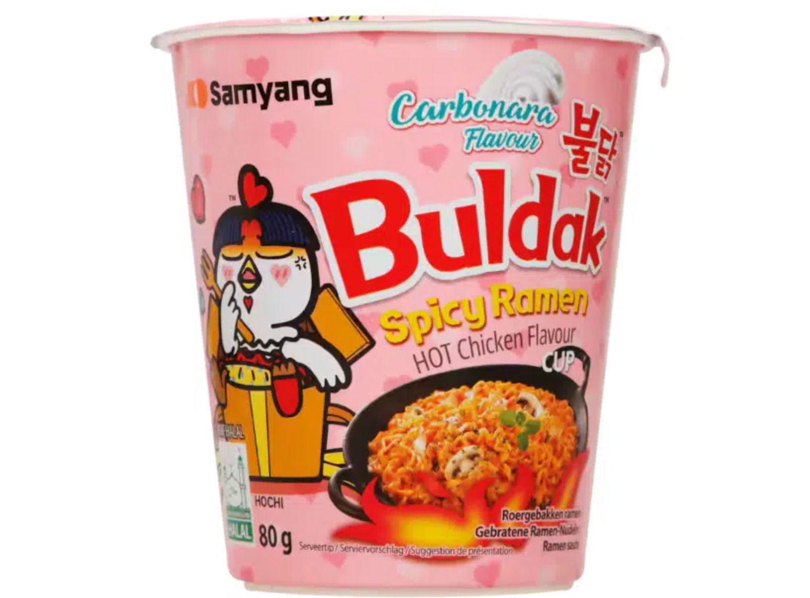 Ανάκληση στο Samyang Instant Noodles Scharfes Huhn Carbonara Cup