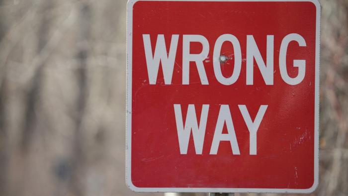 Πινακίδα Wrong Way