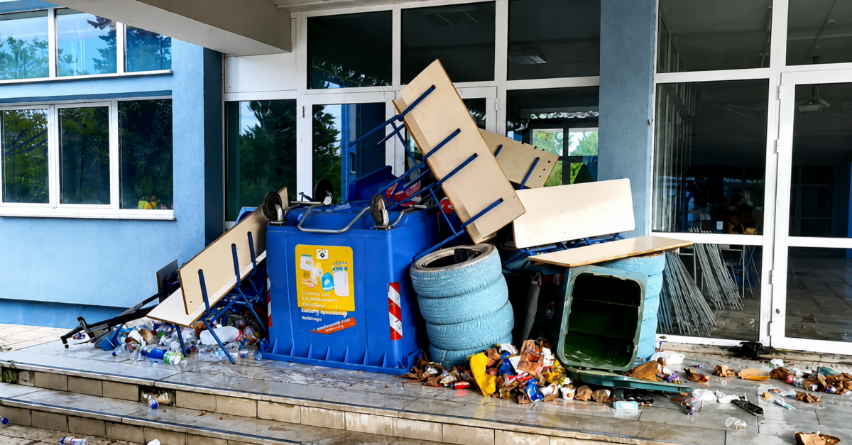 βανδάλισαν το 3ο Γυμνάσιο Λάρισας