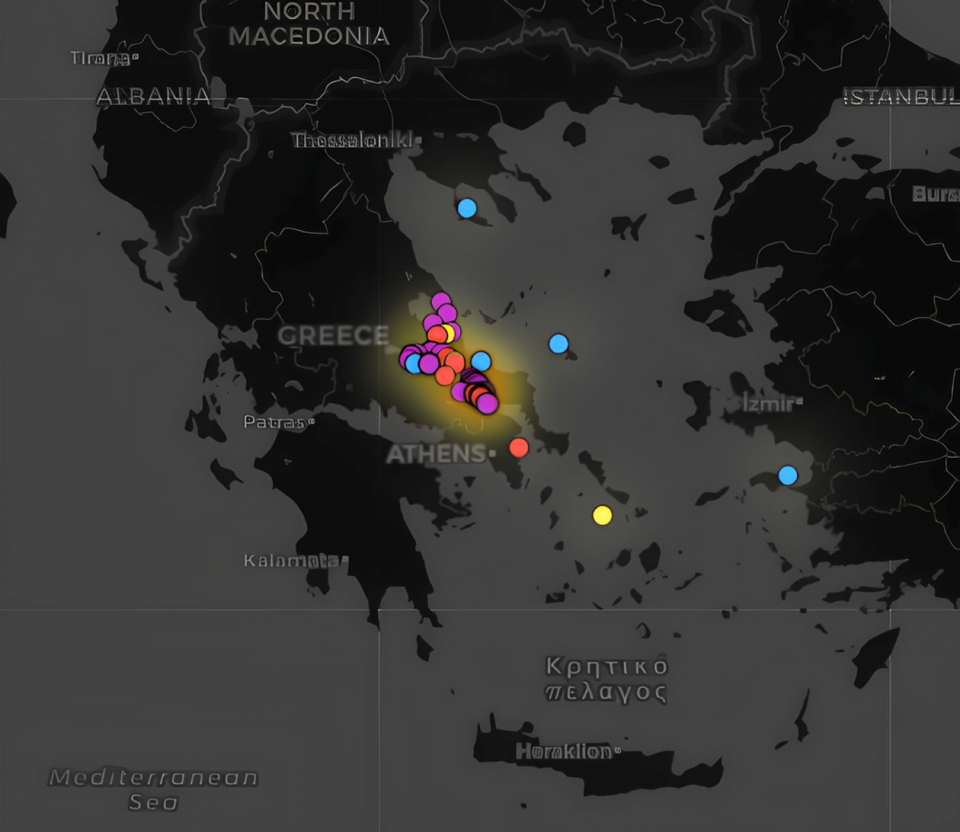 Χάρτης με μέδουσες