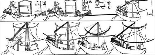 Σχέδιο με το ποταμόπλοιο του Νείλου
