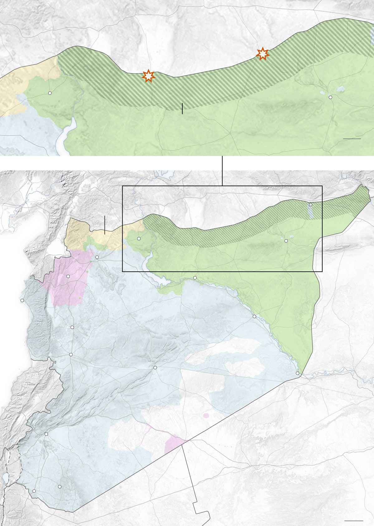 Χάρτης Συρίας Τουρκίας