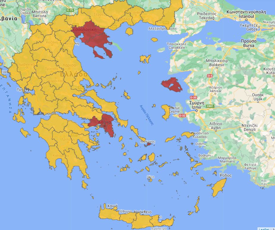 Χάρτης Covid map