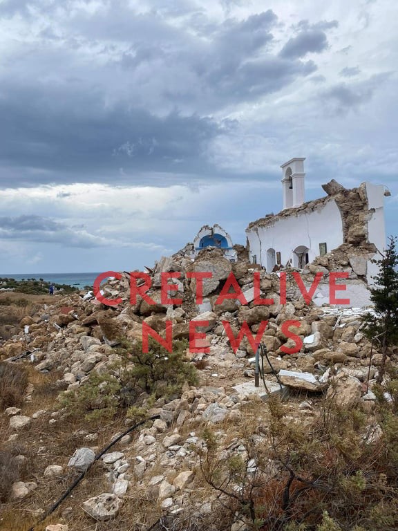 Εκκλησία μετά τον σεισμό στην Κρήτη