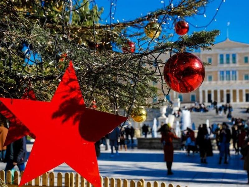 χριστούγεννα, δέντρο, στολίδια, πλατεία Συντάγματος, Βουλή, κόσμος, γιορτές, μέτρα