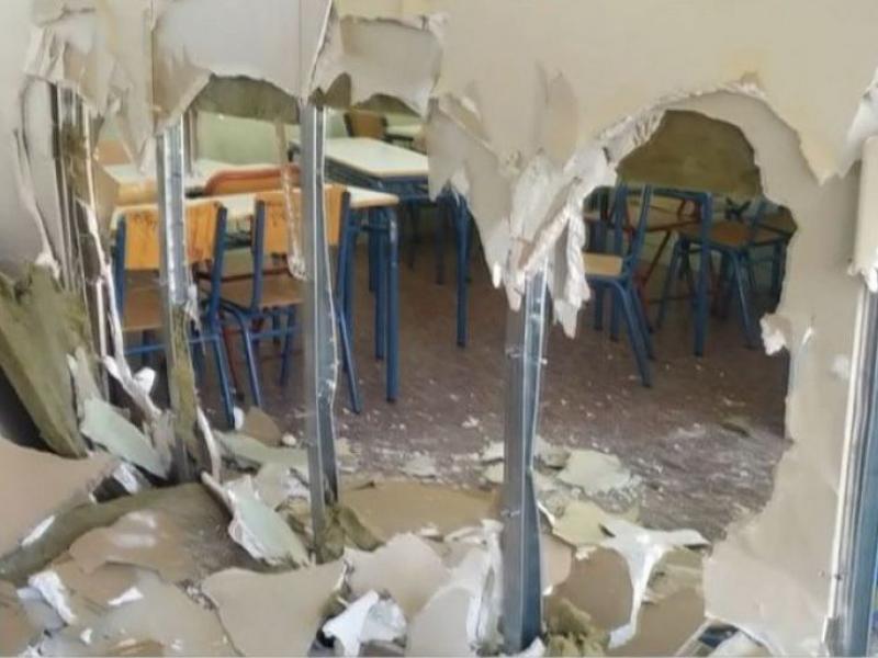 Καταστροφές σε σχολείο στην Κυψέλη - Γκρέμισαν ακόμα και τοίχους (Vid)