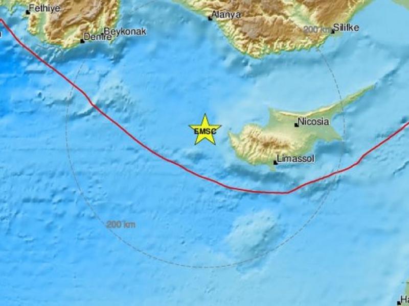Ισχυρός σεισμός 6,3 βαθμών ανοικτά της Κύπρου σήμερα τα ξημερώματα