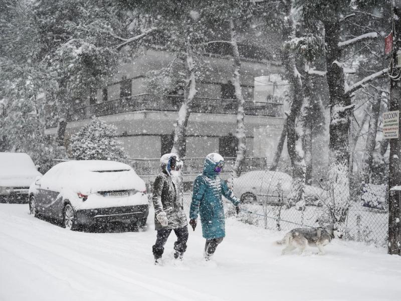 Κακοκαιρία με χιόνια στην Αττική