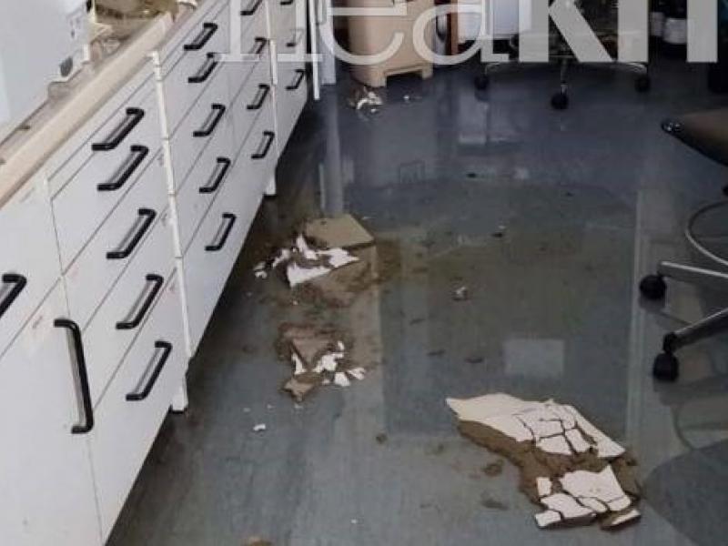 Εικόνες καταστροφής στο Πανεπιστήμιο Κρήτης - Πλημμύρισε το εργαστήριο τοξικολογίας