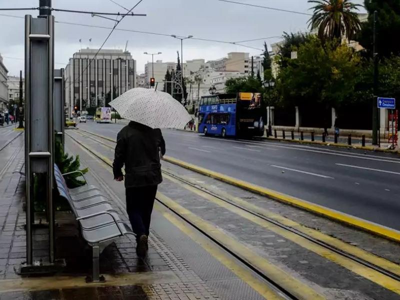 καιρός, κακοκαιρία, ομπρέλα, Σύνταγμα, Βουλή, βροχή