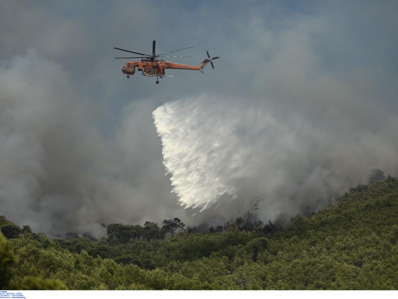 Πυρκαγιά στο Κιλκίς – Επιχειρούν εναέρια μέσα