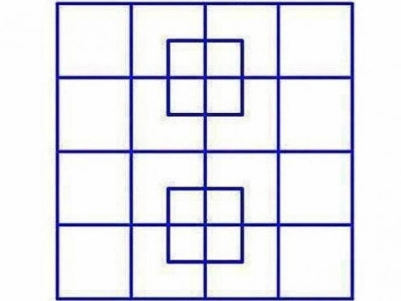 Σπαζοκεφαλιά: Πόσα τετράγωνα βλέπετε;