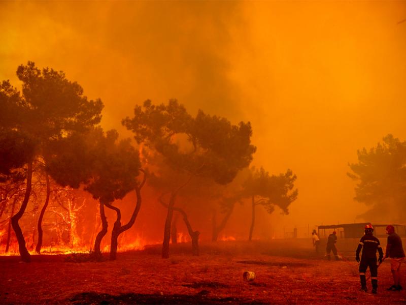 Πύρινος όλεθρος στη Λέσβο - Κάηκαν σπίτια και εκκενώθηκε οικισμός