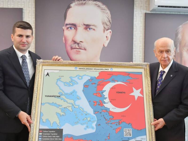 Απάντηση της Αθήνας στον χάρτη-πρόκληση του Μπαχτσελί: «Ακραία ρητορική από την Τουρκιά»