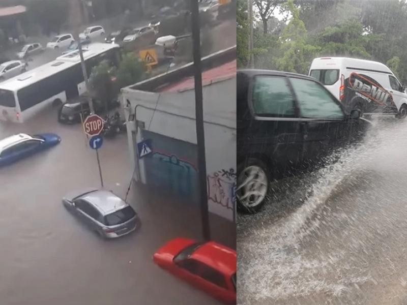 πλημμύρες, καταιγίδα, αυτοκίνητα