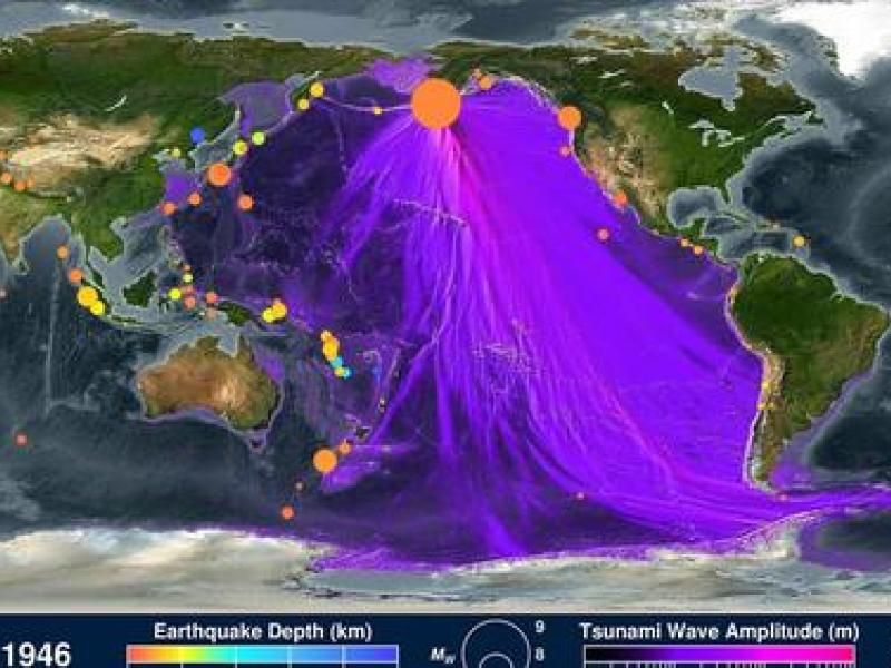Μια εντυπωσιακή οπτικοποίηση όλων των σεισμών και των τσουνάμι από το 1900 έως το 2020