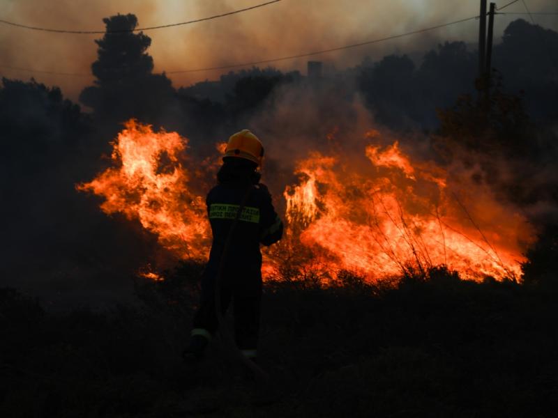 Μεγάλη φωτιά στον Μαραθώνα: Επιχειρούν 4 αεροσκάφη
