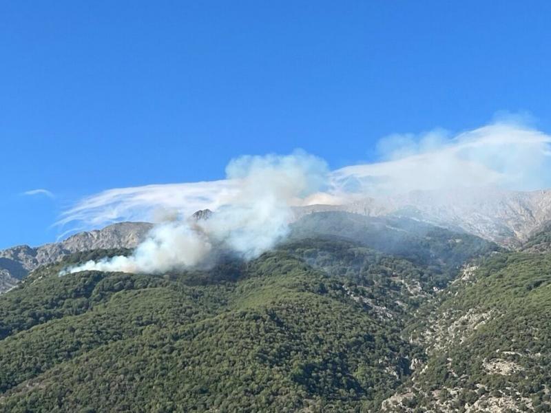 Φωτιά στη Σαμοθράκη- Καίγεται δασική έκταση στην περιοχή της Γριάς Βάθρας