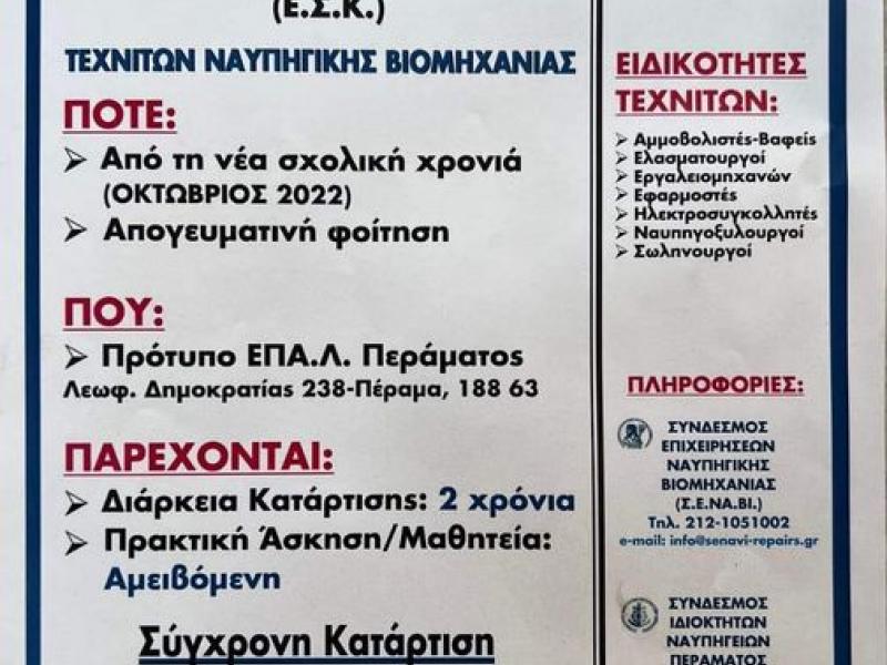 ΕΠΑΓΓΕΛΜΑΤΙΚΕΣ ΣΧΟΛΕΣ ΚΑΤΑΡΤΙΣΗΣ