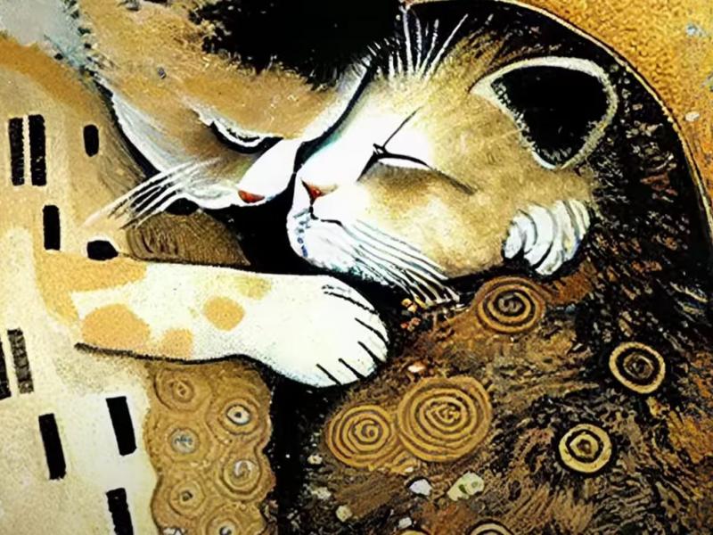Το «Φιλί» του Κλιμτ με γάτες - Η έξυπνη ιδέα σε μουσείο της Βιέννης