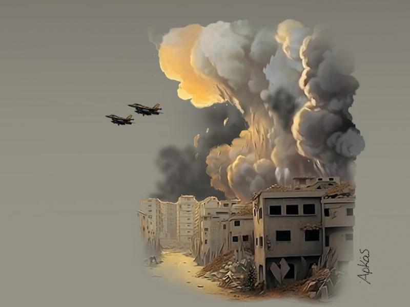 Το συγκλονιστικό σκίτσο του Αρκά για τον πόλεμο στην Παλαιστίνη 