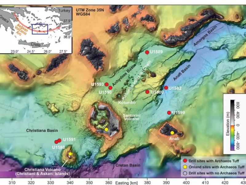 Σαντορίνη: Στο «φως» άγνωστη υποθαλάσσια ηφαιστειακή έκρηξη