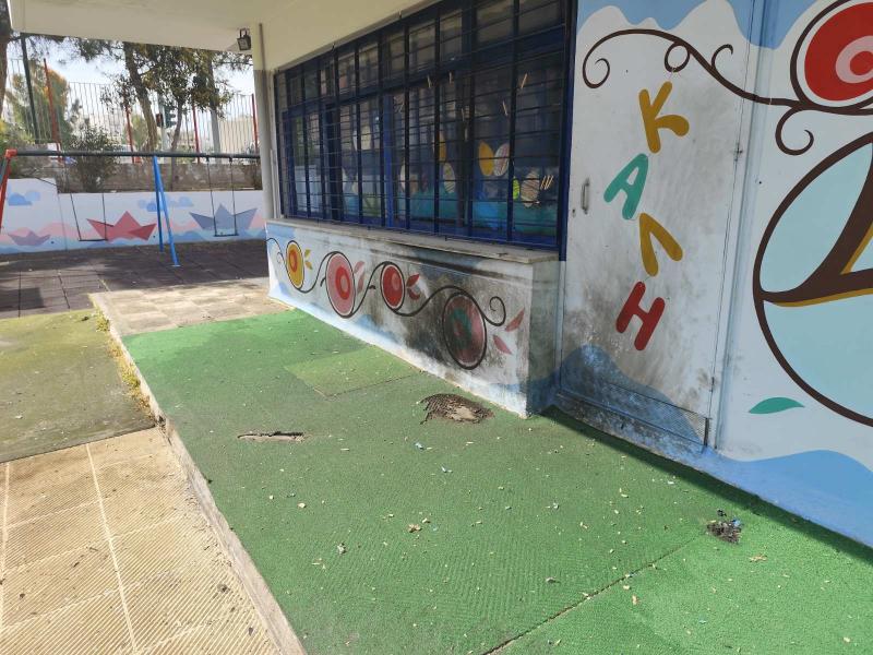 Αγίος Δημήτριος: Μήνυση για βανδαλισμούς με μολότοφ και βεγγαλικά στο 4ο Νηπιαγωγείο – Σοβαρές ζημιές στο σχολείο