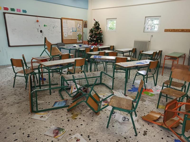 Χαλκίδα: Νεαρός εισέβαλε σε Γυμνάσιο και προκάλεσε εκτεταμένους βανδαλισμούς