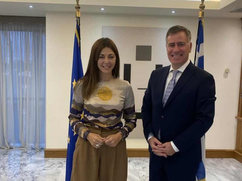 Συνάντηση Σοφίας Ζαχαράκη - Πρύτανη ΔΙΠΑΕ