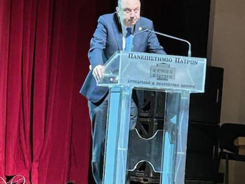 Σημεία της ομιλίας του Πρύτανη του Αριστοτελείου Πανεπιστημίου Θεσσαλονίκης Κυριάκου Αναστασιάδη, στην Τελετή για την 61η Επέτειο από την ίδρυση του Πανεπιστημίου Πατρών