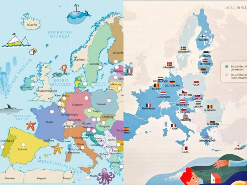 Η Κομισιόν εξέδωσε χάρτη με το μισό Αιγαίο τουρκικό: Δωδεκάνησα και Ανατολικό Αιγαίο με τουρκικά χρώματα