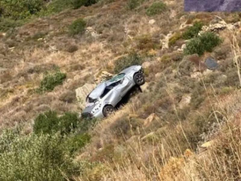 Τροχαίο δυστύχημα στα Χανιά αυτοκίνητο σε γκρεμό