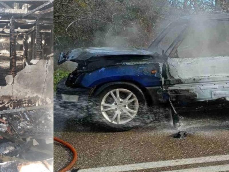Θρίλερ στη Φωκίδα με απανθρακωμένο άνθρωπο σε αυτοκίνητο την ώρα που έπιασε φωτιά το σπίτι του