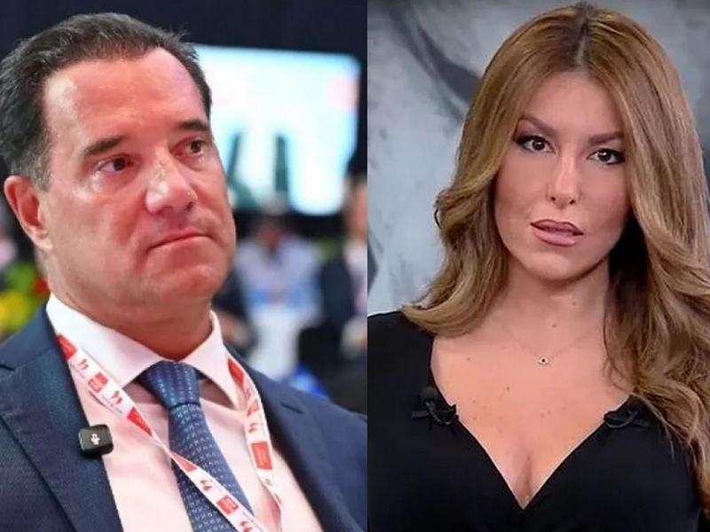 Η δημοσιογράφος Αναστασία Γιάμαλη και ο υπουργός Υγείας Άδωνις Γεωργιάδης