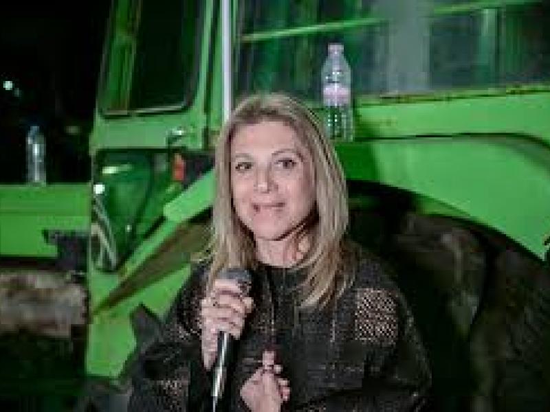 Η Μαρία Καρυστιανού σε αγροτικό μπλόκο 