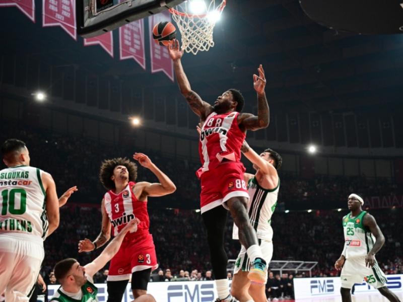 Ολυμπιακός – Παναθηναϊκός 86-80: Οι Πειραιώτες συνεχίζουν την κυριαρχία στη Euroleague με 11η σερί νίκη στο ντέρμπι