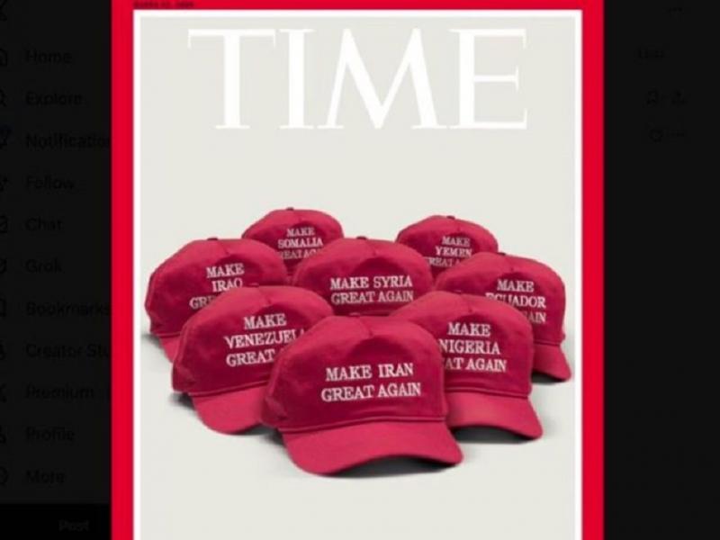 ΤΙΜΕ: Στο εξώφυλλο του περιοδικού oι πόλεμοι Τραμπ - Οκτώ χώρες «κοσμούν» κόκκινα καπέλα MAGA