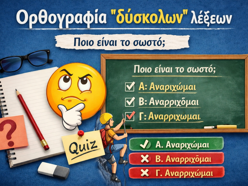 Ποιο είναι το σωστό; Αναριχώμαι, Αναρριχόμαι ή Αναρριχώμαι