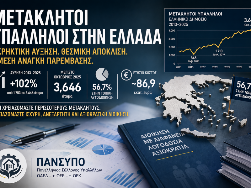 Μετακλητοί στην Ελλάδα, μελέτη ΠΑΝΣΥΠΟ